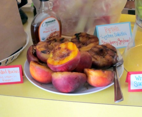 Grilled peaches