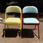 Painted and reupholstered chairs